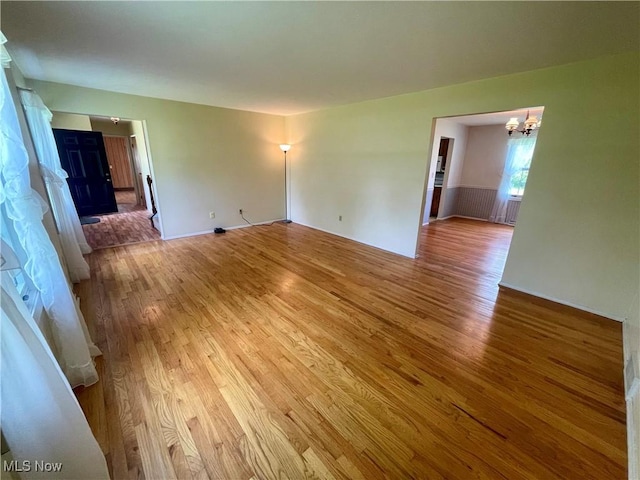 180 Atterbury Blvd, Hudson, OH 44236 - empty room with a chandelier and wood finished floors