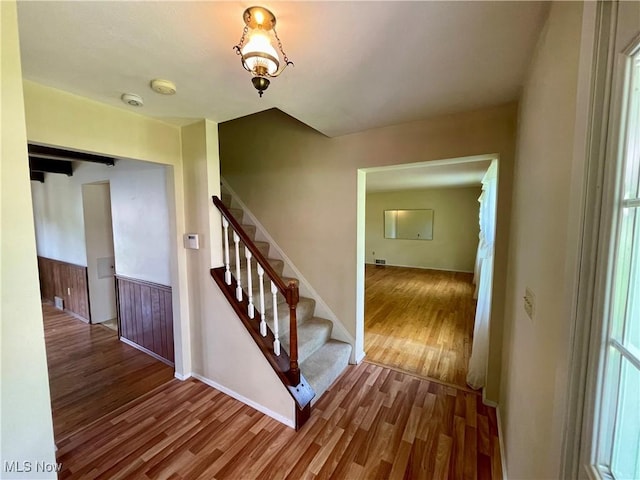 180 Atterbury Blvd, Hudson, OH 44236 - stairway with wood finished floors and baseboards