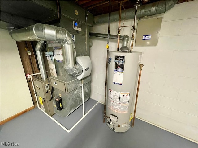180 Atterbury Blvd, Hudson, OH 44236 - utility room featuring gas water heater and electric panel