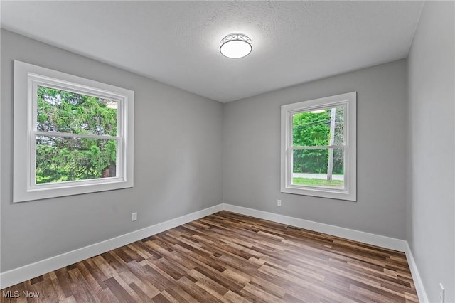 3371 Padanarum Rd, Geneva, OH 44041 - spare room with plenty of natural light, wood finished floors, baseboards, and a textured ceiling