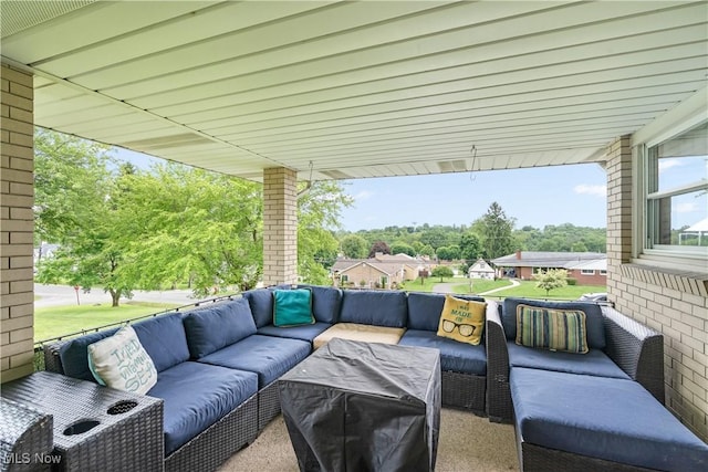 525 Hill Blvd, East Liverpool, OH 43920 - view of patio / terrace featuring outdoor lounge area and view of scattered trees
