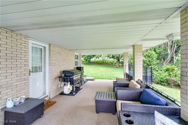 525 Hill Blvd, East Liverpool, OH 43920 - view of patio with an outdoor living space and area for grilling