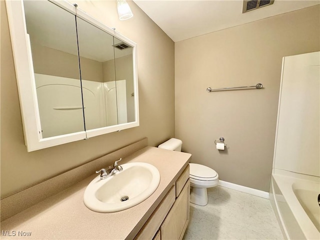 6400 Center St Unit 14, Mentor, OH 44060 - full bath featuring vanity, baseboards, and toilet