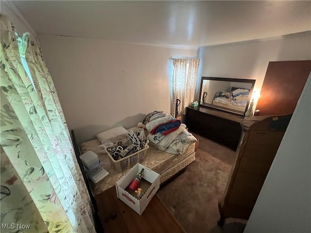 156 Andover Rd, Woodsfield, OH 43793 - carpeted bedroom featuring ornamental molding