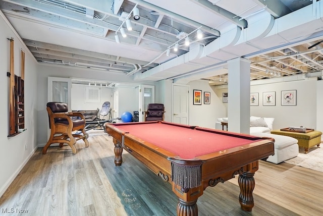 19 Brandywood Dr, Pepper Pike, OH 44124 - game room featuring light wood-type flooring, pool table, and baseboards