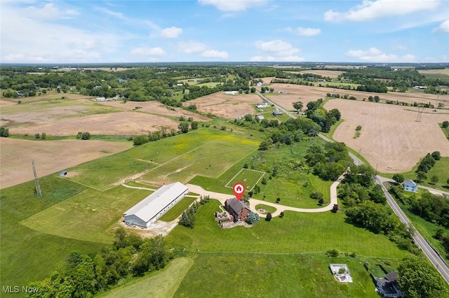 5495 Meese Rd NE, Louisville, OH 44641 - aerial view of property and surrounding area featuring rural landscape and a tree filled landscape