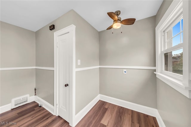 3528 Daleford Rd, Shaker Heights, OH 44120 - spare room with wood finished floors, a ceiling fan, and baseboards