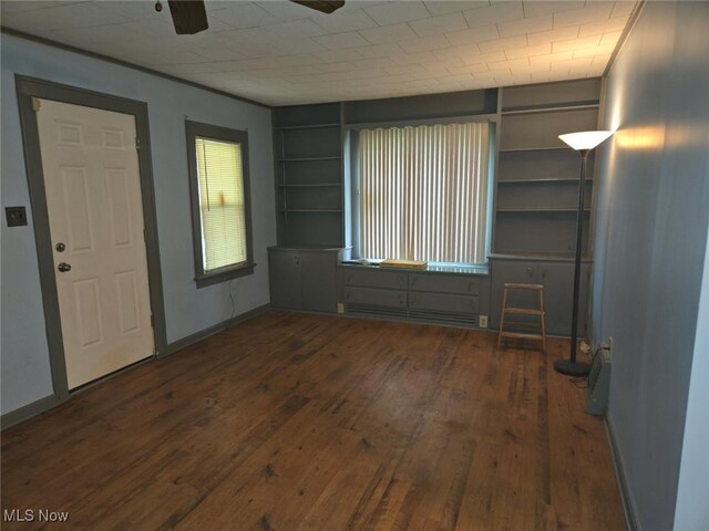 332 Stull Ave, Akron, OH 44312 - entryway featuring hardwood / wood-style floors, ceiling fan, and baseboards