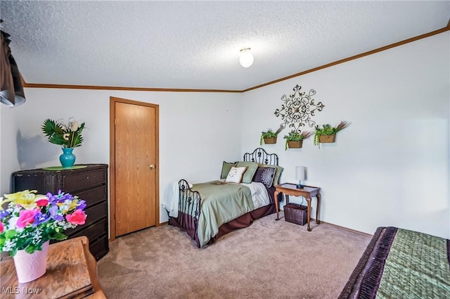 1270 S Lincoln Ave Unit A, Salem, OH 44460 - carpeted bedroom featuring crown molding and a textured ceiling