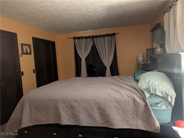 666 E Windsor Rd, Orwell, OH 44076 - bedroom featuring a textured ceiling and a closet