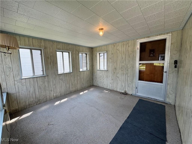 99 W Martin St, East Palestine, OH 44413 - carpeted spare room featuring wood walls