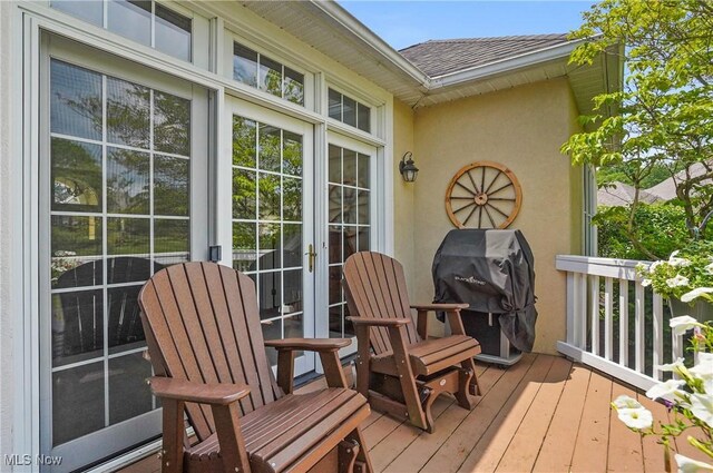1983 Fox Trace Trl, Cuyahoga Falls, OH 44223 - wooden terrace with grilling area