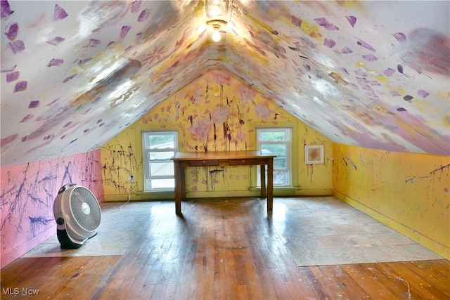 3053 E Market St, Warren, OH 44483 - additional living space featuring hardwood / wood-style flooring, healthy amount of natural light, and lofted ceiling