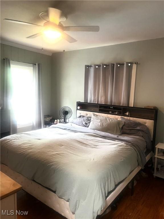 803 N 7th St, Cambridge, OH 43725 - bedroom featuring wood finished floors and ceiling fan