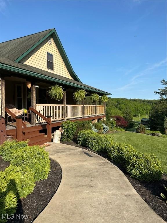 51001 Run Rd, Beallsville, OH 43716 - view of side of property featuring a porch