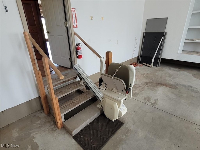 3172 Kinata Ct, West Salem, OH 44287 - stairs with unfinished concrete flooring