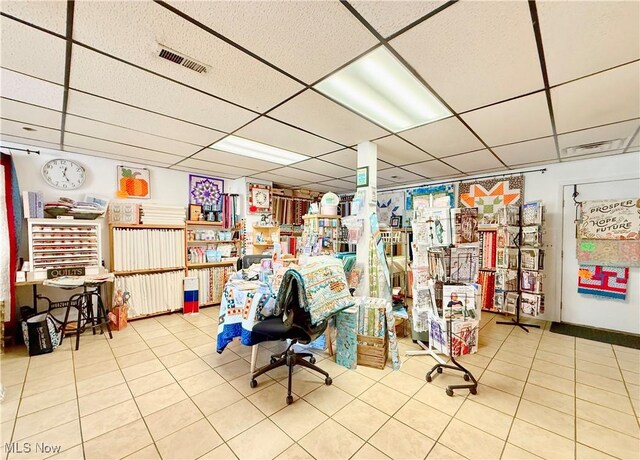 2007 Washington Blvd, Belpre, OH 45714 - office area with a drop ceiling and tile patterned floors