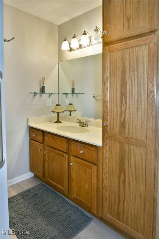 100 Turnberry Ct NE, Warren, OH 44484 - bathroom featuring vanity and wood finished floors