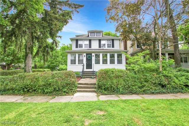 2577 Idlewood Rd, Cleveland Heights, OH 44118 - american foursquare style home with entry steps and a front yard