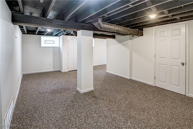 2577 Idlewood Rd, Cleveland Heights, OH 44118 - below grade area with carpet and baseboards