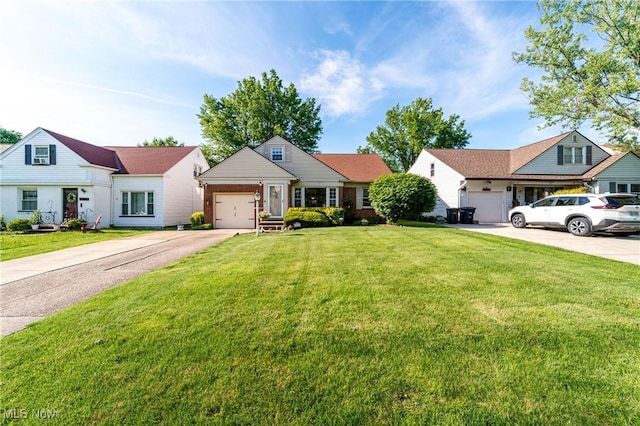 23903 E Baintree Rd, Beachwood, OH 44122 - view of front facade featuring driveway, an attached garage, and a front yard