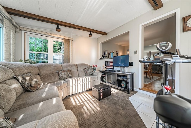 23903 E Baintree Rd, Beachwood, OH 44122 - living room with beam ceiling
