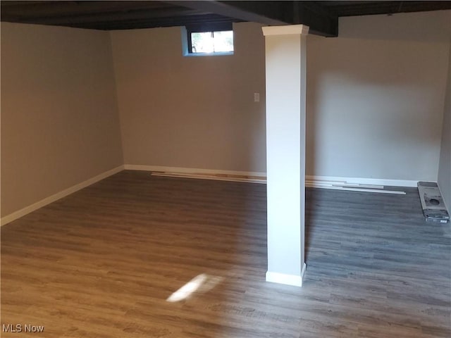 7007 Biddulph Rd, Brooklyn, OH 44144 - basement with wood finished floors and baseboards