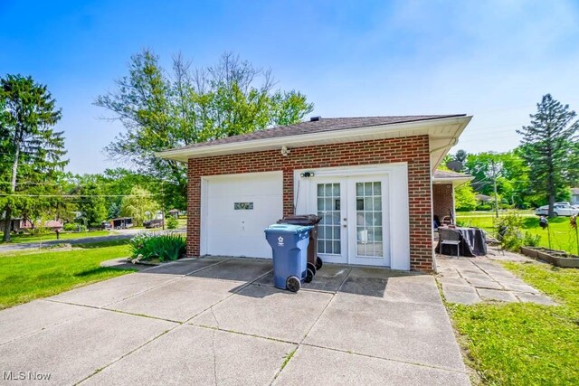 5920 Renninger Rd, New Franklin, OH 44319 - exterior space with driveway and french doors