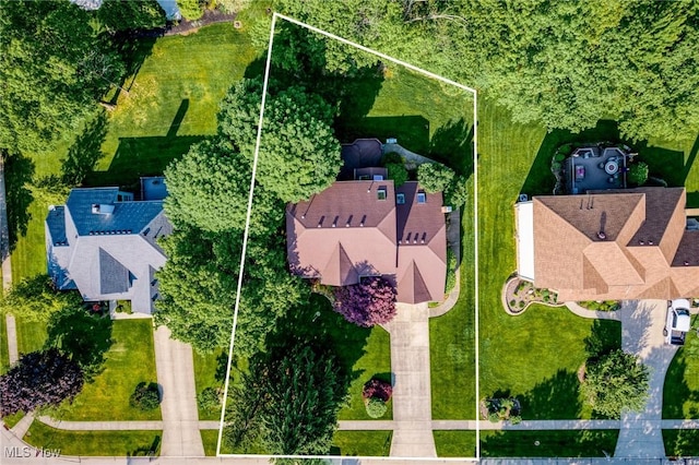 5011 Buttonbush Ln, North Royalton, OH 44133 - aerial view of property's location with property parcel outlined