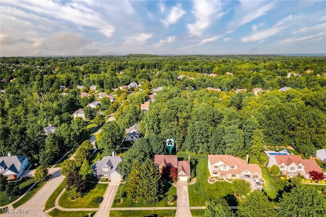 5011 Buttonbush Ln, North Royalton, OH 44133 - aerial perspective of suburban area with a heavily wooded area