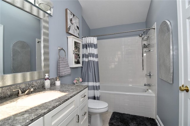 335 Devon Pond, Aurora, OH 44202 - bathroom featuring tiled shower / bath, vanity, toilet, and tile patterned floors