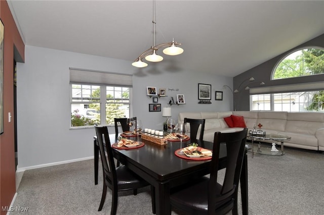335 Devon Pond, Aurora, OH 44202 - carpeted dining area with vaulted ceiling