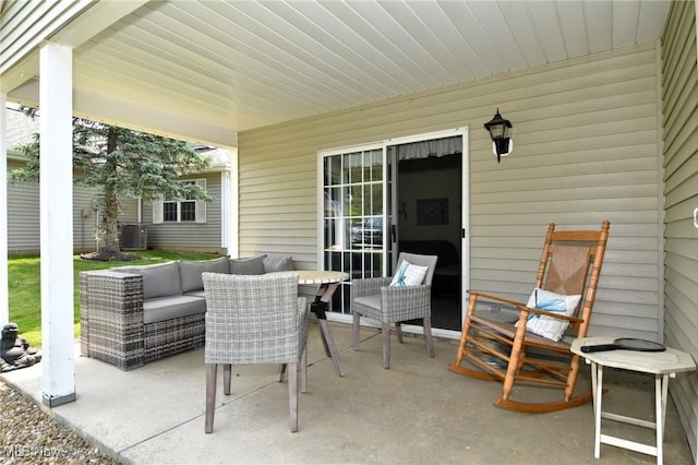 335 Devon Pond, Aurora, OH 44202 - view of patio / terrace featuring central AC unit, outdoor dining area, and outdoor lounge area