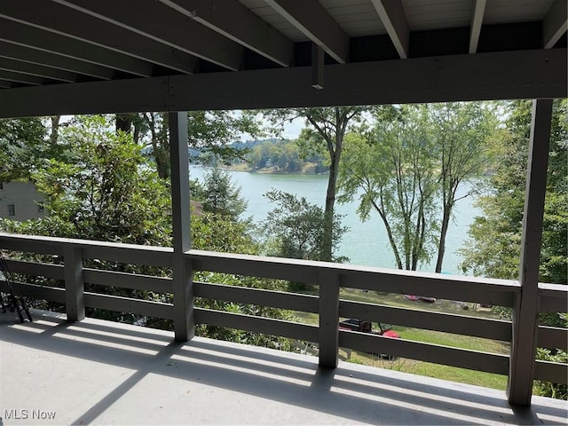 86 Cheyenne Trl, Malvern, OH 44644 - view of patio / terrace with a water view