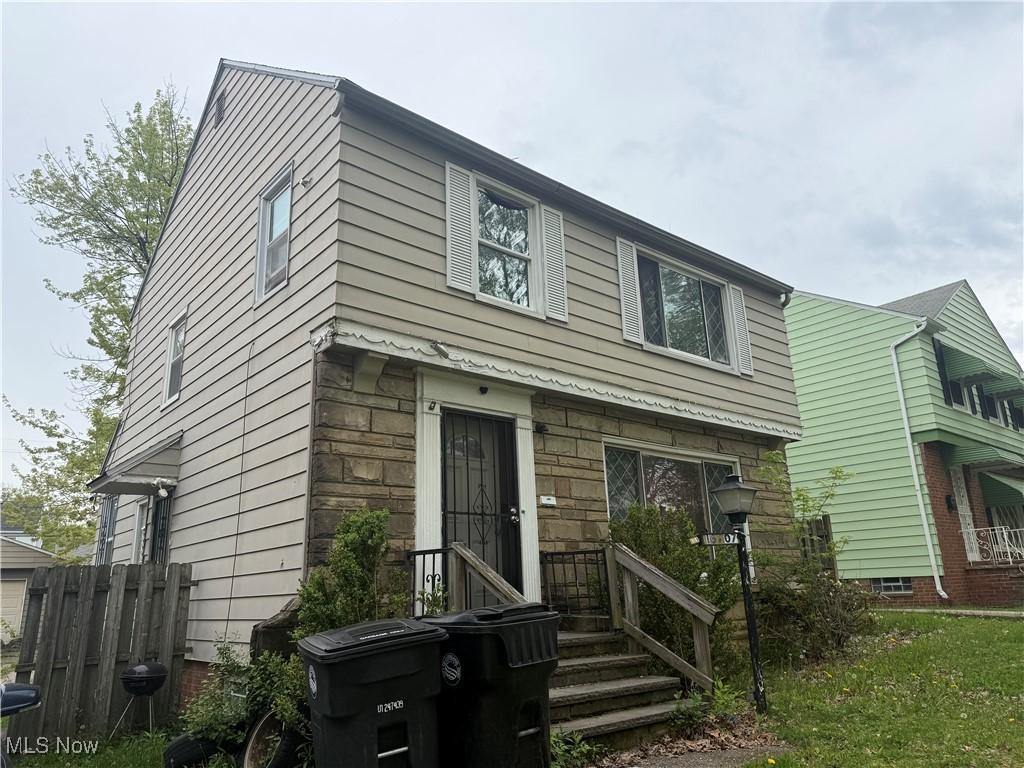 16707 Stockbridge Ave, Cleveland, OH 44128 - view of front of home featuring stone siding