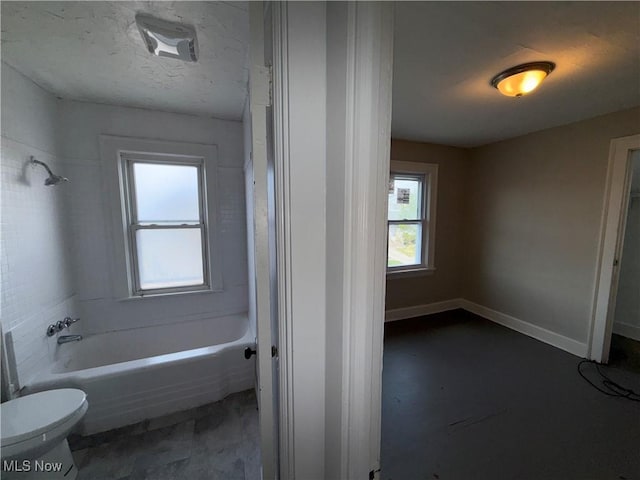 15002 Kingsford Ave, Cleveland, OH 44128 - full bathroom with toilet, shower / tub combination, and baseboards