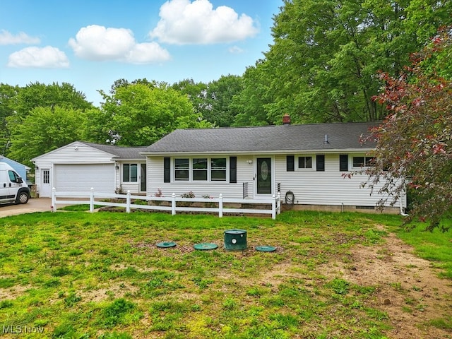 1795 Far View Rd, Green, OH 44312 - ranch-style house with concrete driveway and a garage