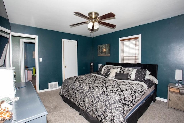 208 Como St, Struthers, OH 44471 - carpeted bedroom featuring baseboards and ceiling fan