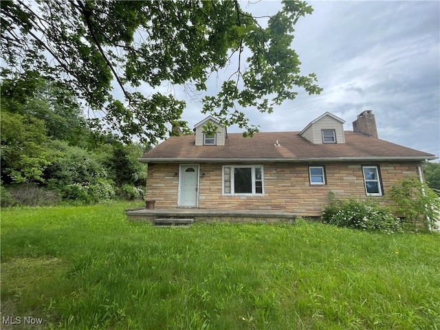 17184 State Route 45, Wellsville, OH 43968 - view of front of home featuring stone siding and a chimney