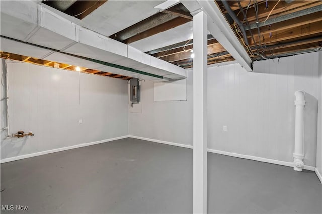 525 Cynthia Dr, Campbell, OH 44405 - unfinished below grade area with electric panel and baseboards