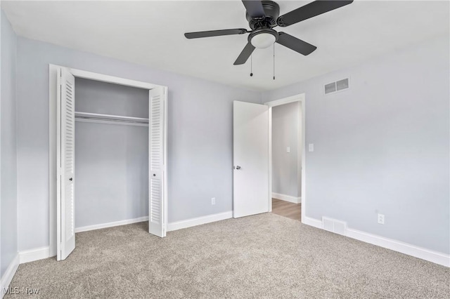 525 Cynthia Dr, Campbell, OH 44405 - unfurnished bedroom featuring carpet floors, a closet, and a ceiling fan