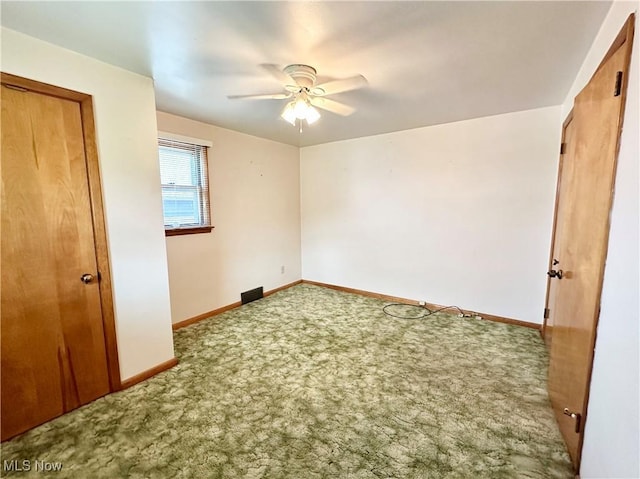 808 Gilbert Ave, Follansbee, WV 26037 - unfurnished bedroom featuring carpet, baseboards, and a ceiling fan