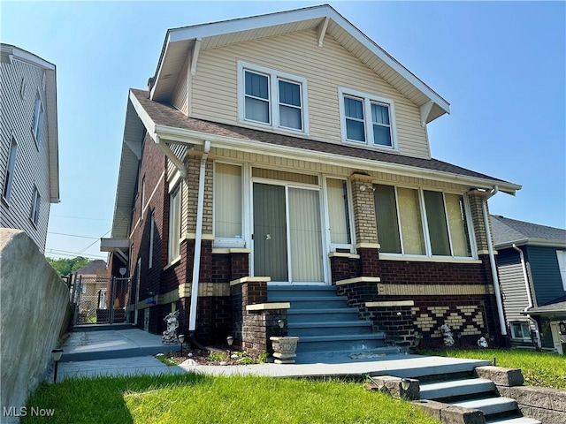 808 Gilbert Ave, Follansbee, WV 26037 - view of front of home with brick siding and entry steps
