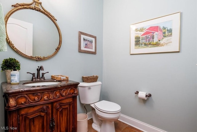 4679 Paxton Rd, Copley, OH 44321 - half bath with vanity and tile patterned floors