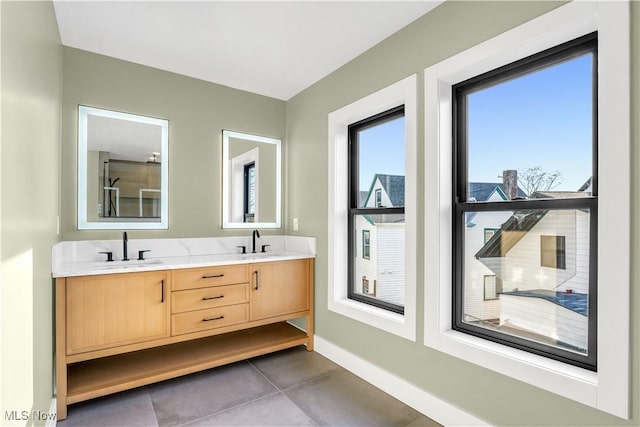 1904-2 E 123rd St, Cleveland, OH 44106 - full bath with double vanity and baseboards