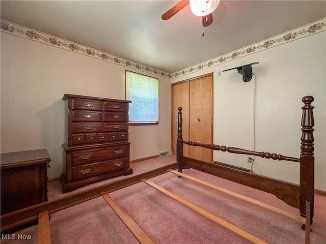 195 Fairlawn Ave, Niles, OH 44446 - carpeted bedroom featuring ceiling fan and baseboards