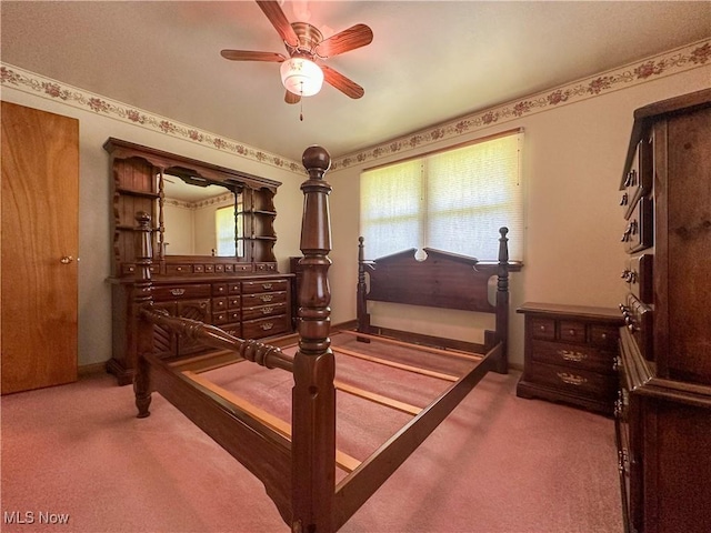 195 Fairlawn Ave, Niles, OH 44446 - bedroom with carpet, multiple windows, and ceiling fan