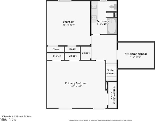 47 Tudor Ln Unit 6C, Kent, OH 44240 - floor plan / room layout