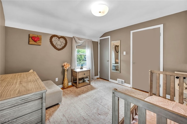 1167 Croyden Rd, Lyndhurst, OH 44124 - bedroom with vaulted ceiling, baseboards, and carpet flooring