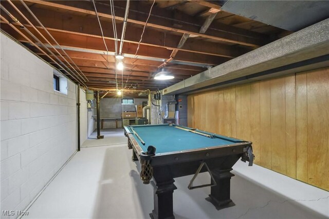321 Justo Ln, Seven Hills, OH 44131 - playroom featuring concrete flooring and billiards table